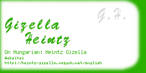 gizella heintz business card